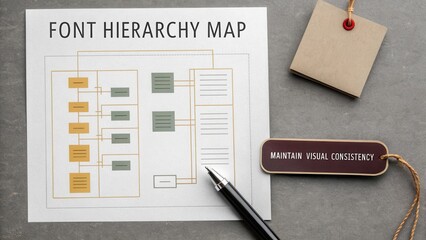 Detailed Font Hierarchy Map for Enhancing Visual Consistency in Design Projects and Effective Typography Usage