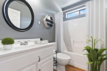 Modern Bathroom with Elegant Design and Natural Elements