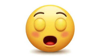 Animated emojis showing surprised expressions animation loop with different eyes reaction and - Powered by Adobe