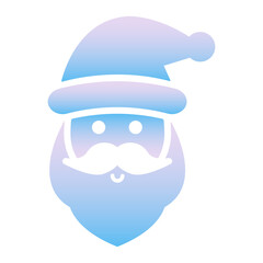 Gradient Santa Claus icon vector illustration for Christmas holiday