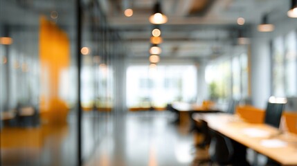 Abstract blurred office interior room. blurry working space with defocused effect. use for background or backdrop in business concept. High quality