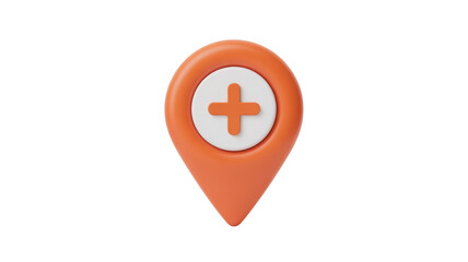 Obraz premium Medical location pointer for healthcare services on digital maps and applications