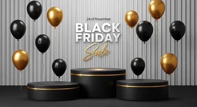 Golden and silver star labels and holiday spoons pattern for black friday card illustration design