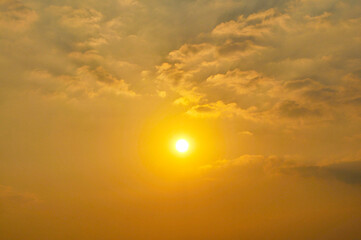 Beautiful clouds illuminated by sunrise. 