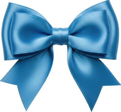 Blue Satin Gift Bow
