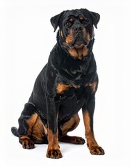 Obraz premium Powerful and confident, the Rottweiler combines strength, loyalty, and a balanced protective instinct.