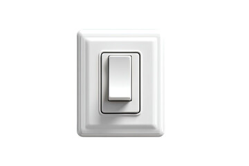 Wall switch, rectangle, white, center