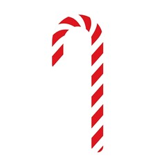 Festive Candy Cane Illustration with Red and White Stripes.