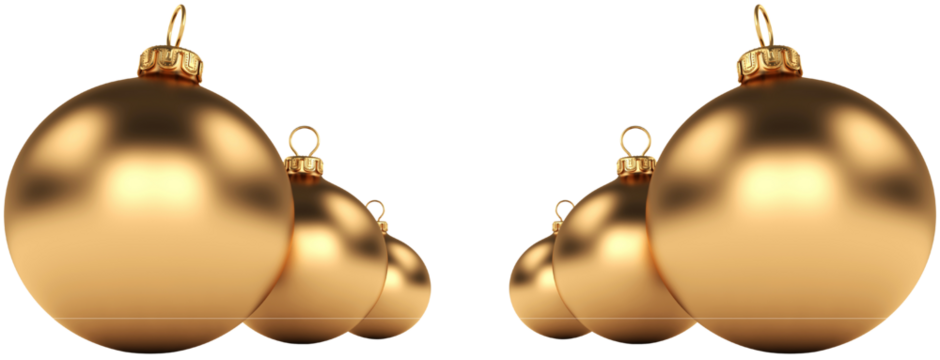 Golden holiday bauble decoration PNG transparent 