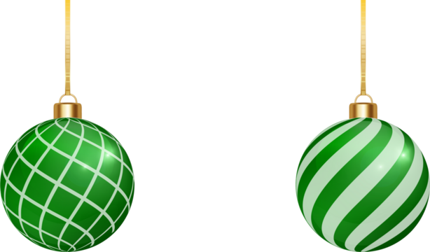 Green holiday bauble decoration PNG transparent 