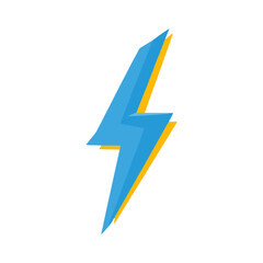 Energetic Blue and Yellow Lightning Bolt Logo Design