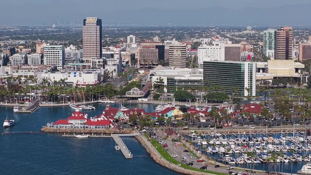 aerial view of Long Beach