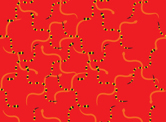 Coral Snake Seamless Pattern Background Wallpaper
