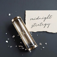 Elegant Hourglass and Midnight Strategy Concept for Business Decisions and Planning