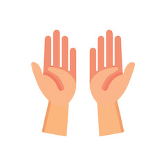 Fototapeta premium Open Hands Icon Giving, Offering, Helping, Support Concept