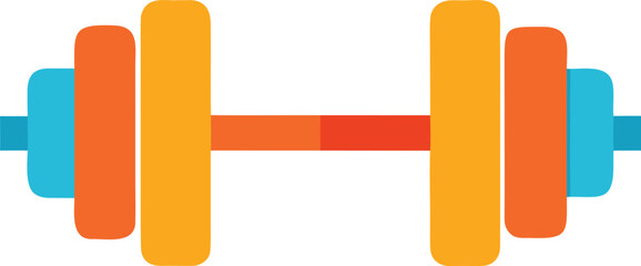 Colorful dumbbell icon representing fitness and weightlifting activities