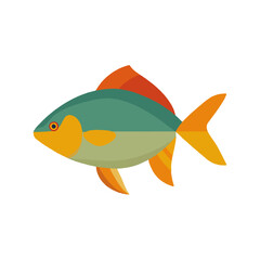 Stylized Fish Illustration Aquatic Animal Design Element