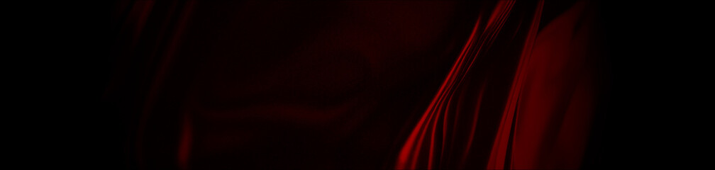 Fototapeta premium Red, blue and orange liquid metal abstract background with elongated format and noise texture. Modern Liquid Gradient Metal Design. Vibrant Liquid Abstract Background.