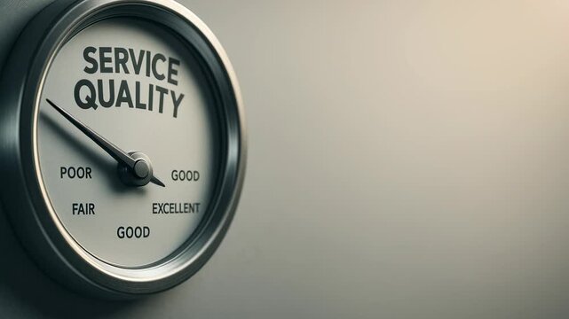 Unlock business success with an excellent service quality meter, concept for measuring customer satisfaction, high performance, and positive feedback for continuous improvement