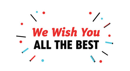 Send modern best wishes for success with a vibrant celebration