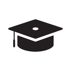 Contemporary Education Symbol Featuring Clean Angular Graduation Form