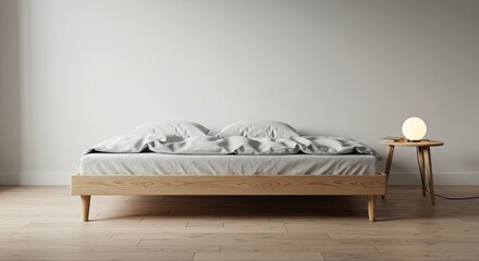 Relaxing bedroom scene with soft lighting and minimalist decor inspires peaceful sleep and serene mornings in a modern home, ideal for interior design inspiration and lifestyle content