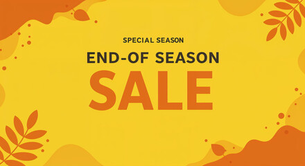 End-of-Season Sale Advertisement: A vibrant advertisement promoting an end-of-season sale.