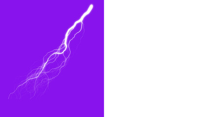 Dramatic lightning strike with alpha matte for visual effects and compositing, vibrant energy and powerful electric discharge, add impact to your designs