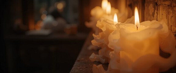 Illuminating moments candle lighting ceremony cozy room photography atmospheric close-up serenity