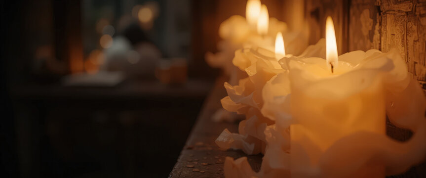 Illuminating moments candle lighting ceremony cozy room photography atmospheric close-up serenity