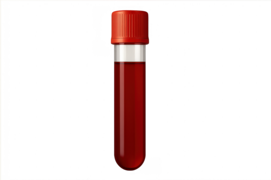 Blood sample in test tube for medical analysis