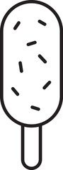 Ice Cream Popsicle Sprinkles Line Icon