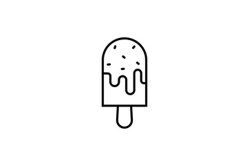 Editable Icon of Ice Cream, Vector illustration
