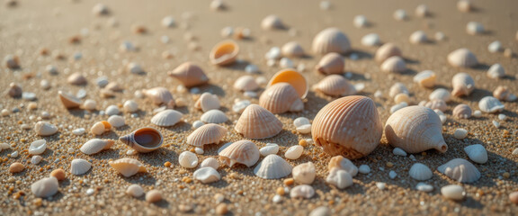 Collecting unique seashells on the beach coastal shoreline photography natural environment close-up view marine life exploration