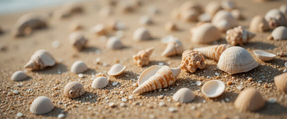 Collecting unique seashells at the beach coastal landscape photography natural environment close-up perspective