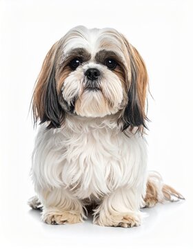 Sweet and affectionate, the Shih Tzu has a long, soft coat and a calm, loving temperament.