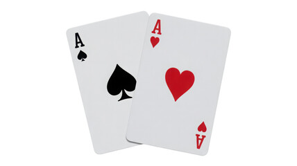 Obraz premium Winning hand featuring a pair of aces for success and strategic advantage concept