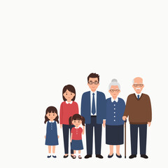 Fototapeta premium Generations of family members standing together, representing different ages and backgrounds within a loving bond