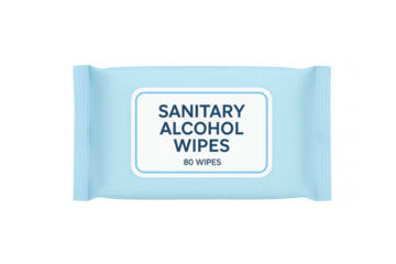 Sanitary alcohol wipes packaging for hygiene and cleaning