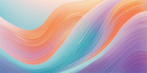 Bright colorful fractal curve design wave illustration backgrounds with pink, blue, and yellow gradient texture and motion vector line pattern art