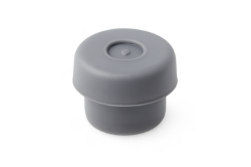 Gray rubber stopper for medical vial sealing