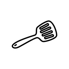 kitchen spatula icon vector, line style icon