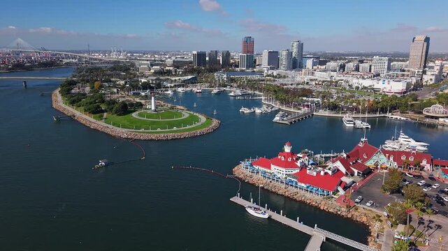 aerial view of Long Beach