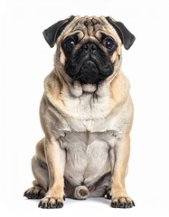 Obraz premium Playful and expressive, the Pug features a wrinkled face, big round eyes, and a charming personality.