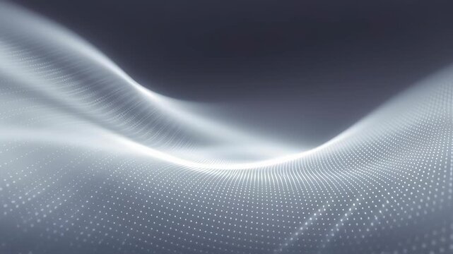 Information technology background wave flow abstract glowing energy minimal gradient smooth silver dots digital flow futuristic soft light glow dynamic line pattern modern abstract wave digital