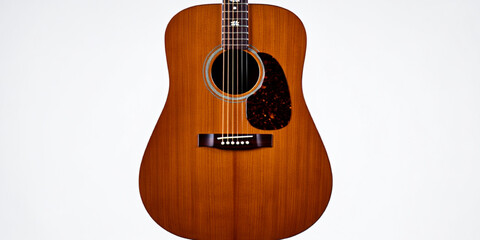 Obraz premium acoustic guitar isolated on white background