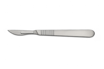 Medical scalpel instrument with sharp blade for surgery
