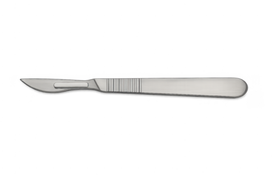 Medical scalpel instrument with sharp blade for surgery - Powered by Adobe