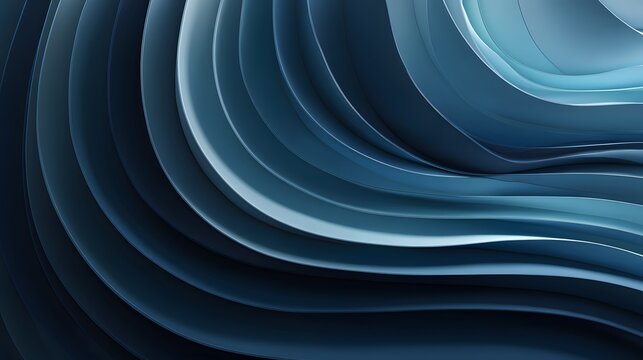 Numerous layered blue curves flow dynamically across a dark background creating an abstract texture