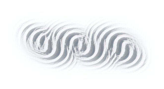 Abstract grey wavy pattern with a textured, artistic feel, creating a dynamic and modern design element isolated on white background